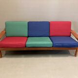 Sofa 3 places Scandinavian design colors 1950