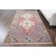 1970s Turkish Oushak Handmade Wool Cotton Pink Area Rug 127x276