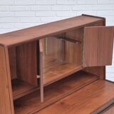 1960s, Danish chest of drawers with a mirror inside, original condition, teak wood.
