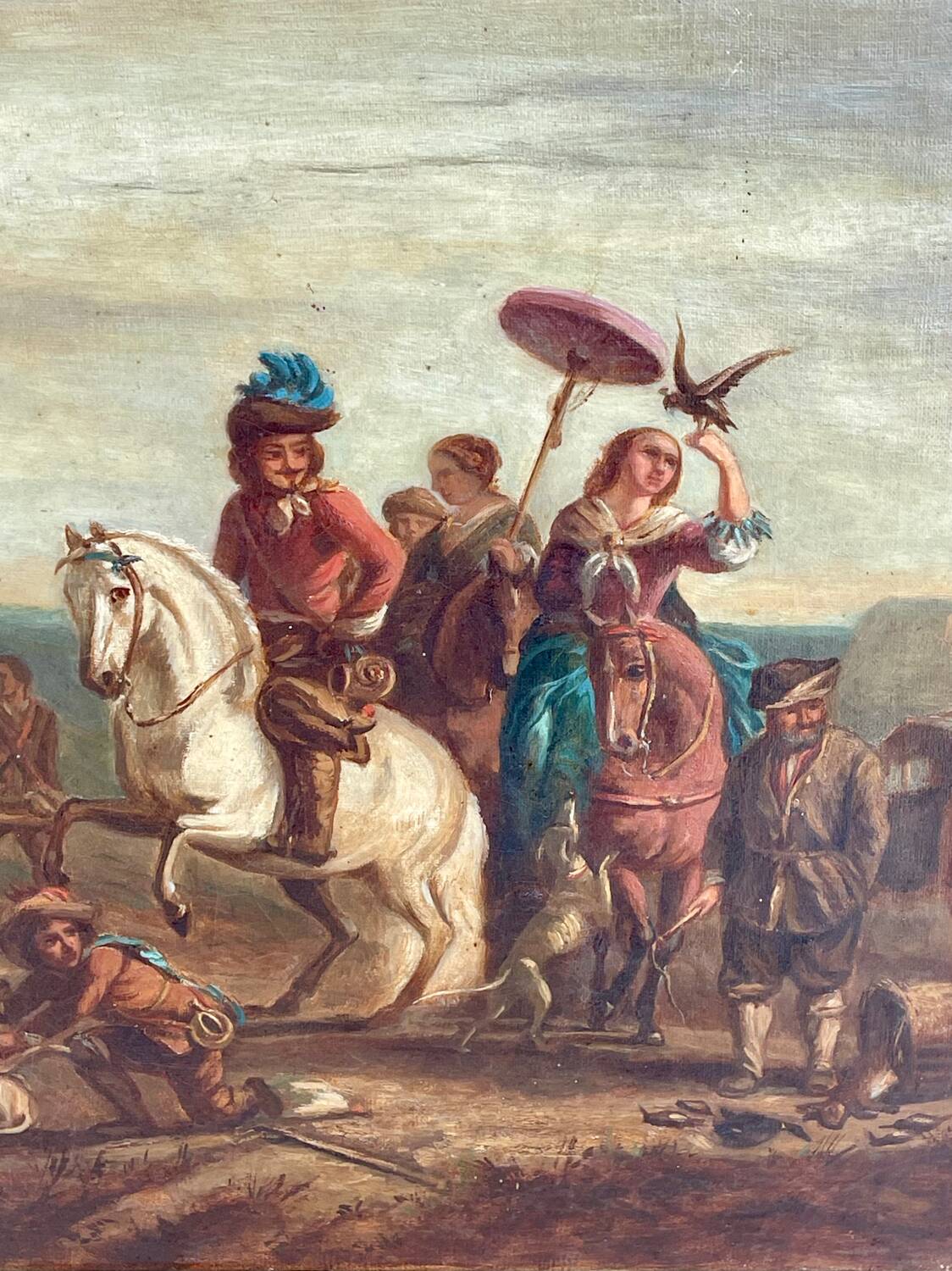 Attr. to Carel van Falens - Hunting scene, Flemish school