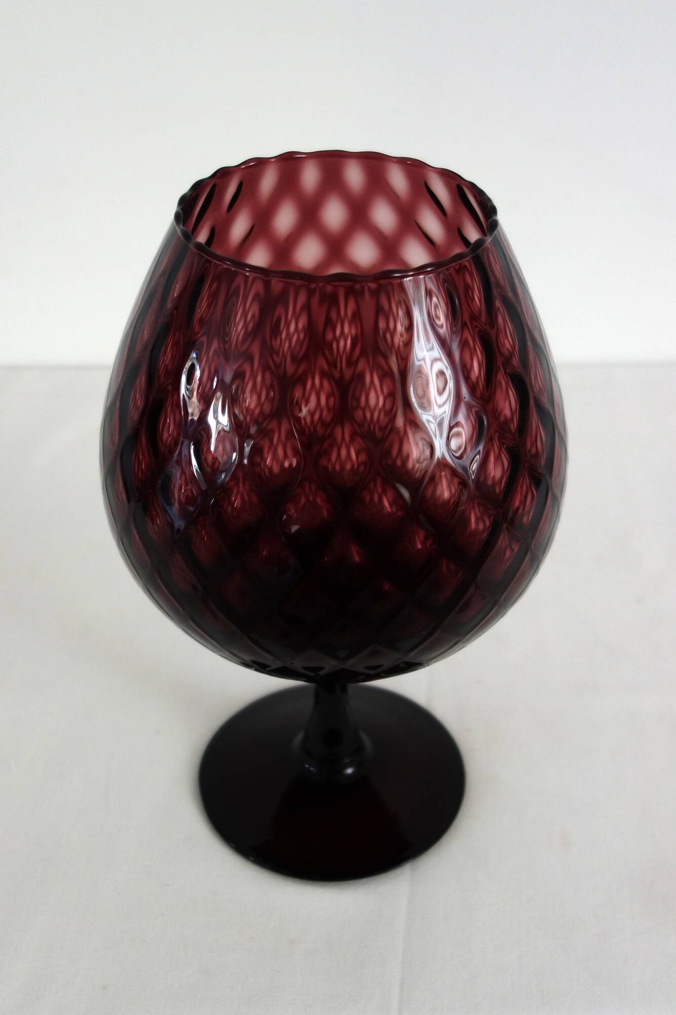 Vase verre italien empoli violet vintage