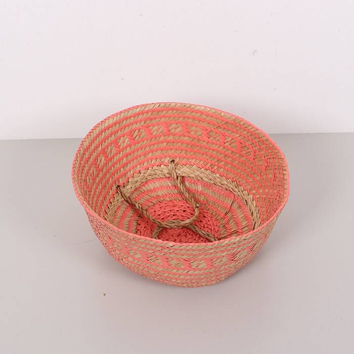 Foldable Basket, 31 cm Strawberry Decorative Storage Basket, Knit Basket