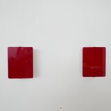 Charlotte Perriand Original Red Mid-Century Wall Lights (3 available)