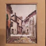 oil on canvas signed Joêl William 1993 rue du Pays Basque