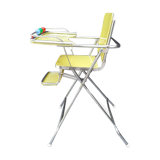 Foldable removable yellow formica baby high chair