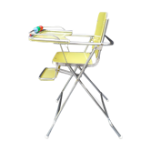 Foldable removable yellow formica baby high chair