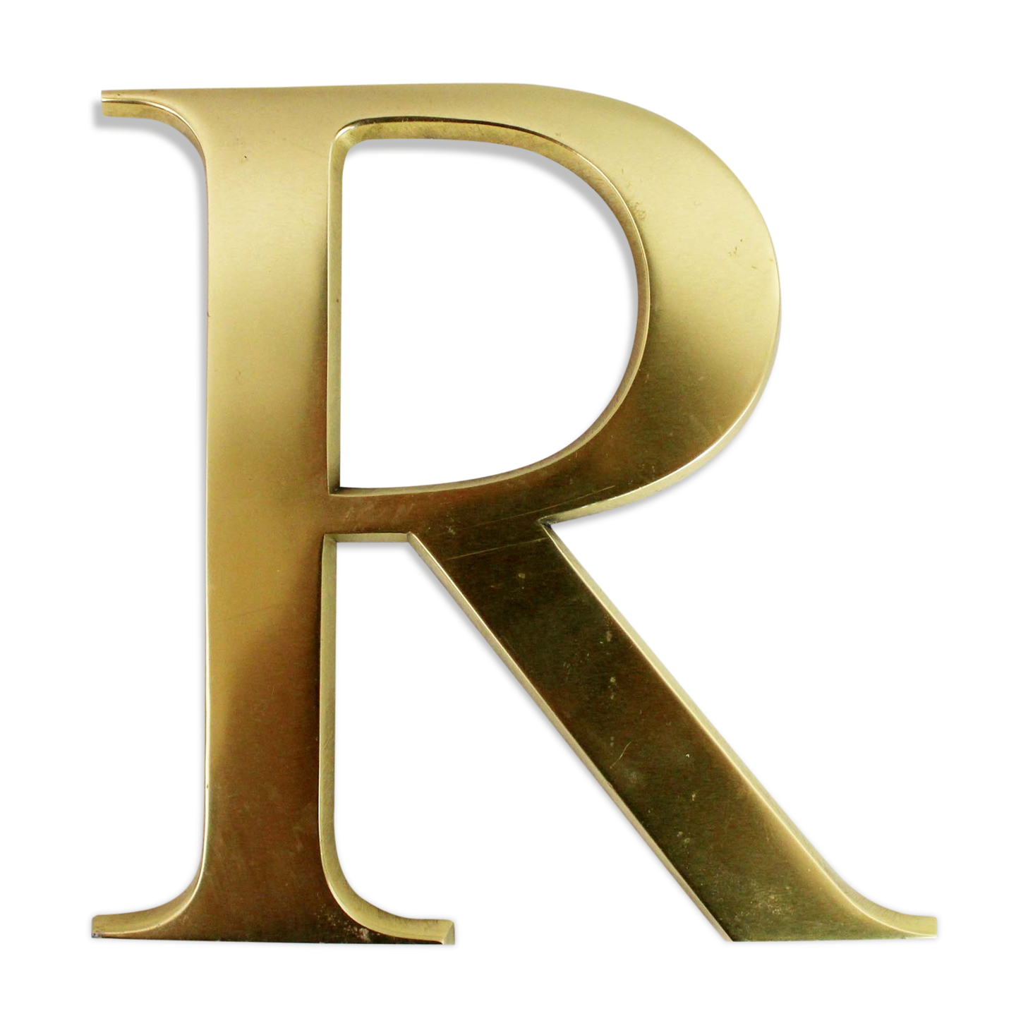 Lettre vintage "r" en laiton