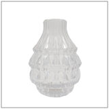 Clear crystal vase Val Saint Lambert - "Artichoke" model - Circa 1960