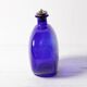 Mid-century Glass Bottle with Coin Cork / Ruda Glasbruk / Sweden / 1970s