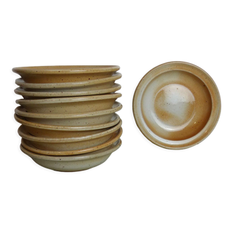 Set of 10 hollow plates Grès du Marais