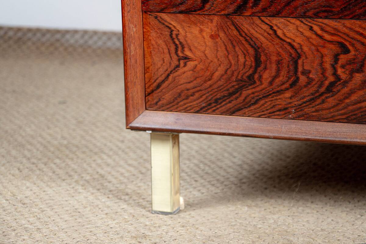 Danish low chest of drawers in rosewood, 6 drawers, by Erik Brouer 1960.