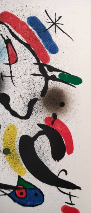 Magnificent original lithograph by Joan Miró, Mourlot-Maeght Paris 1972.
