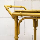 Carrello metallo laccato e vetro con vassoio Italia Anni '50