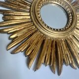 Vintage sun mirror 32 x 32cm, 1950s