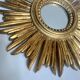 Vintage sun mirror 32 x 32cm, 1950s