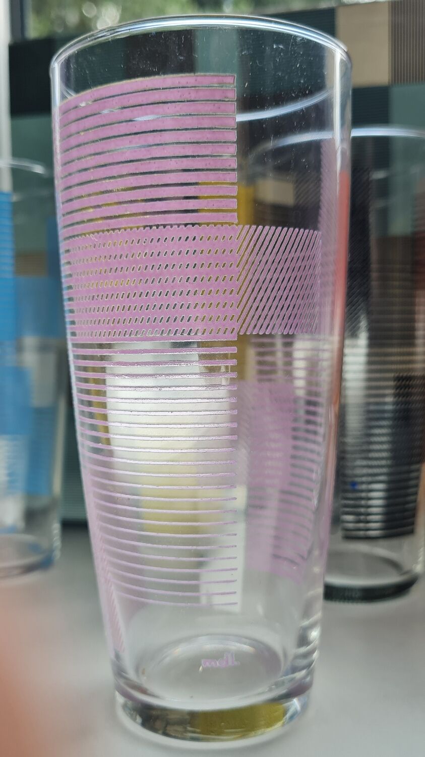 Set of 6 orangeade glasses 1960