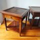 Pair of French-made side tables.