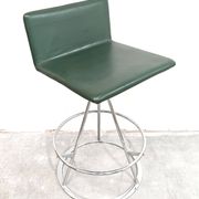 Pair of Dania bar stools in leather by Salvati & Tresoldi for Saporiti.