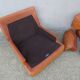 Vintage loft leather armchair DUVIVIER
