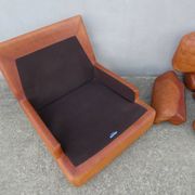 Fauteuil cuir DUVIVIER vintage loft