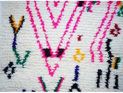 Colorful Berber Carpet 207 X 74cm