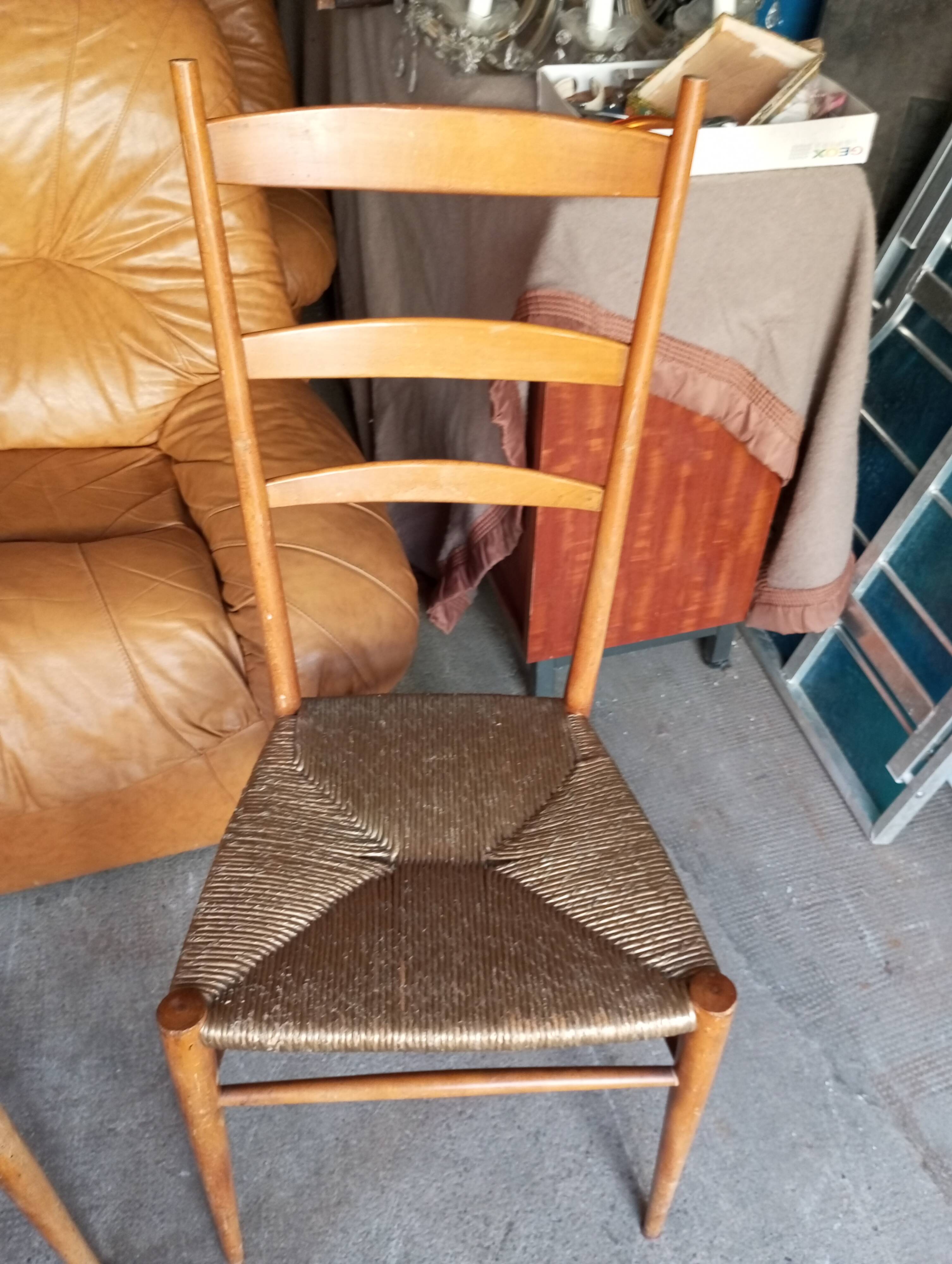 Pair of Italian chairs. The 50's.