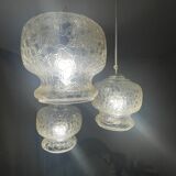Suspension with three glass globes from the 1980s