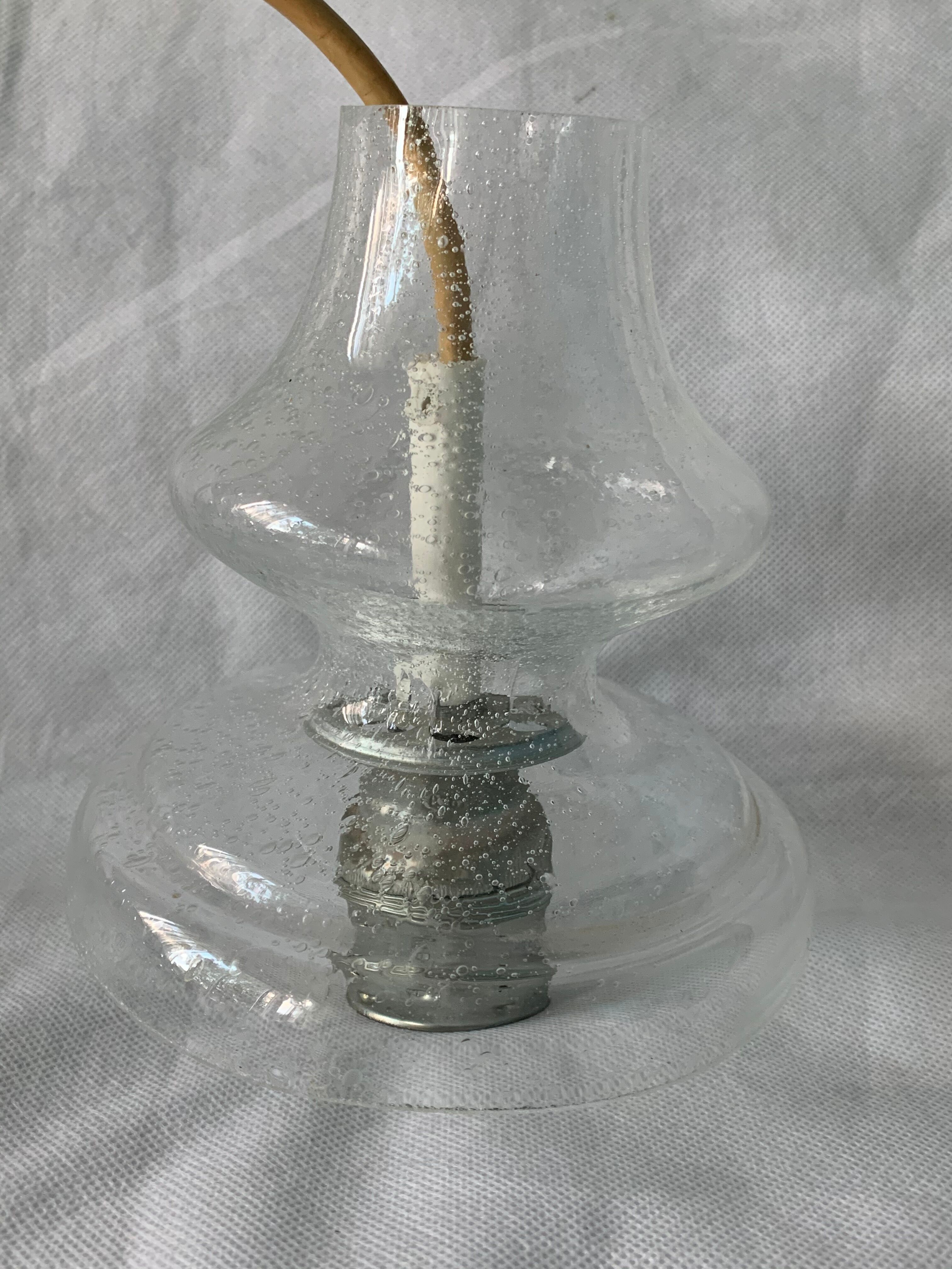 3 suspensions Raak Carthago aluminium and glass 1970