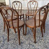Lot Series of 6 art nouveau bentwood bistro chairs
