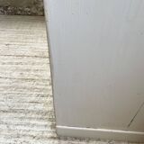 Meuble de métier enfilade patine blanche