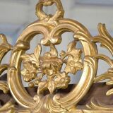 Palm tree mirror in wood and gilded stucco, 19th century
