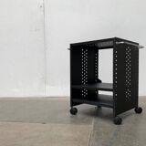 Postmodern perforated metal service trolley, 1980s