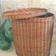 Wicker laundry basket