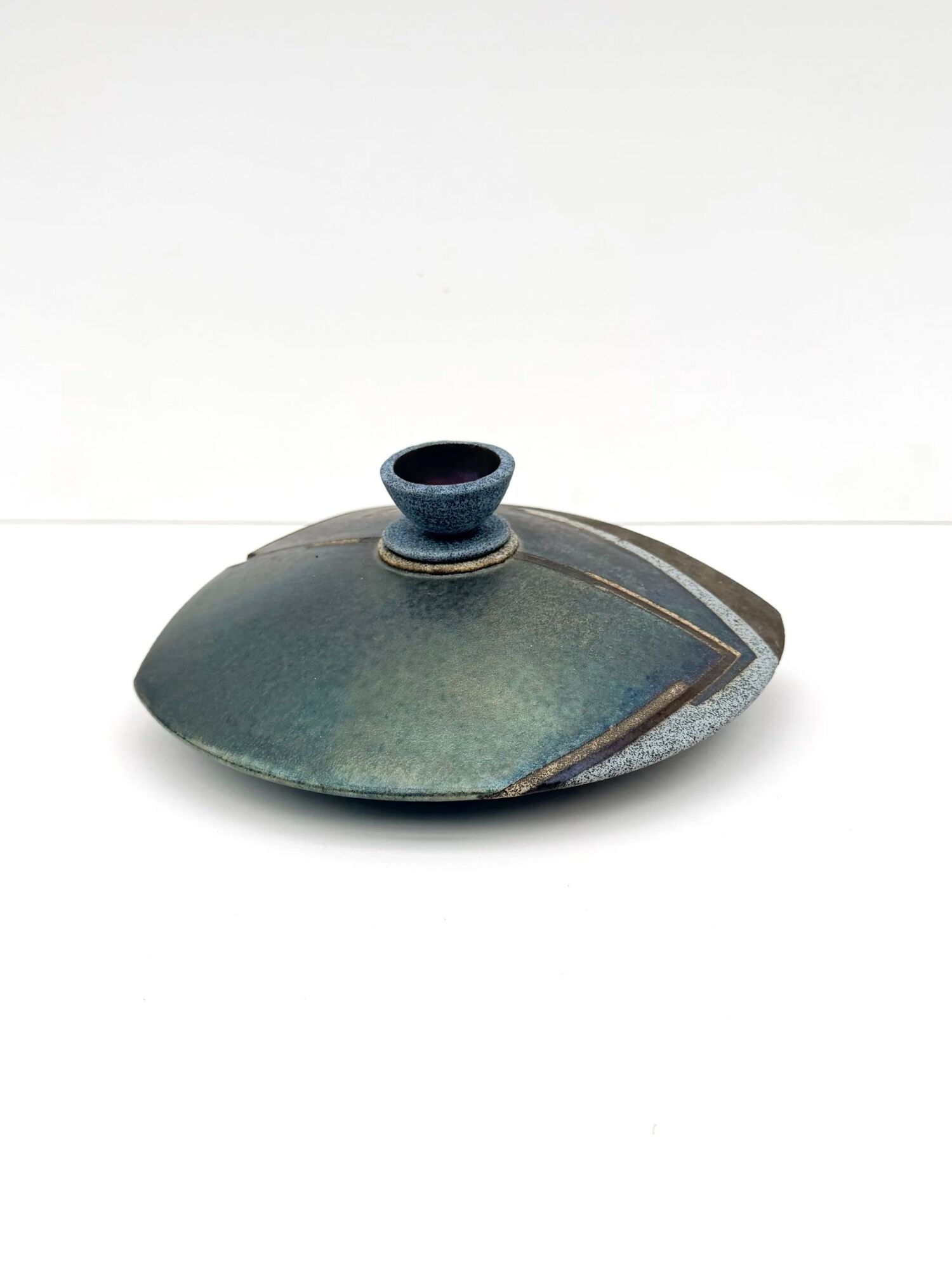 Signed raku ceramic sculpture