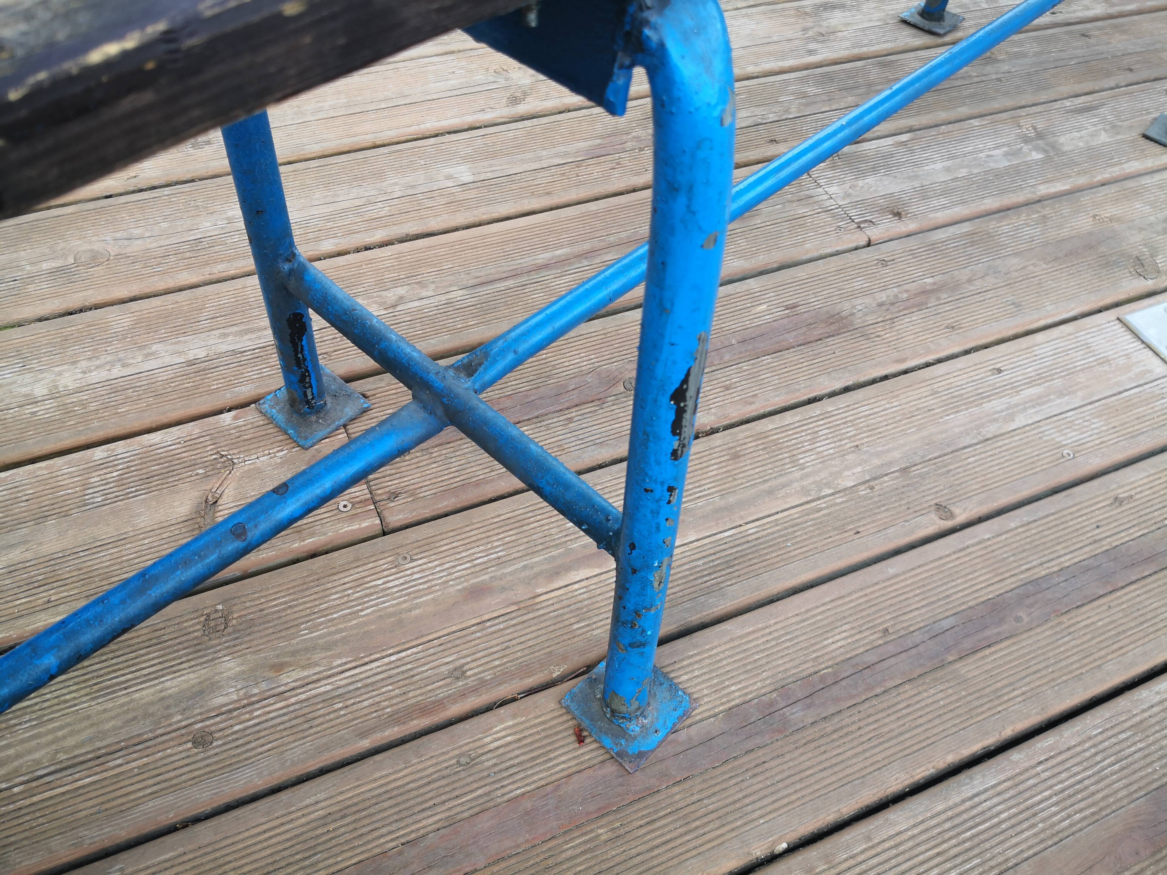 Vintage school locker room bench