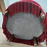 Pair of Napoleon III style red velvet armchairs