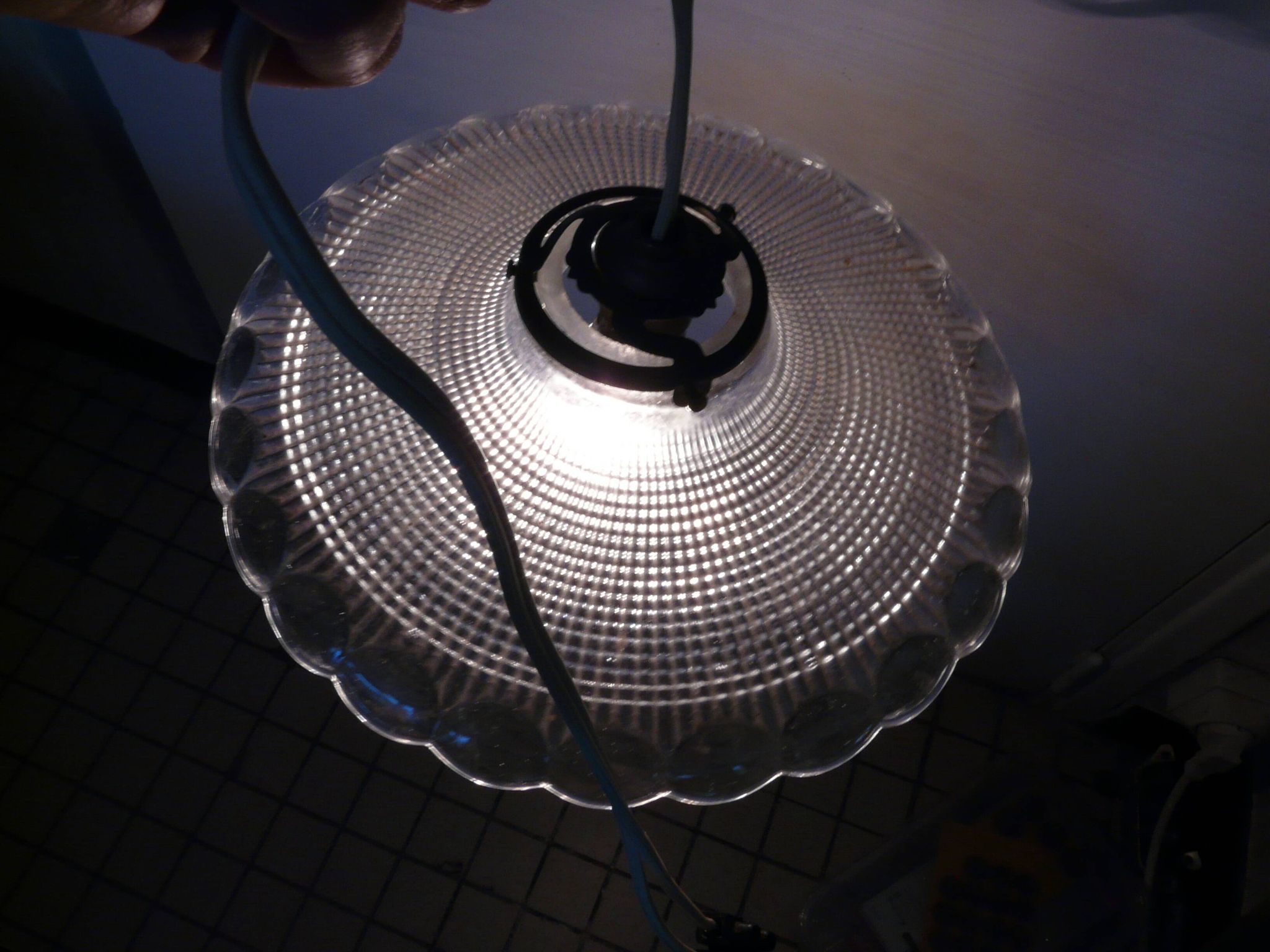 glass holophane suspension 1920