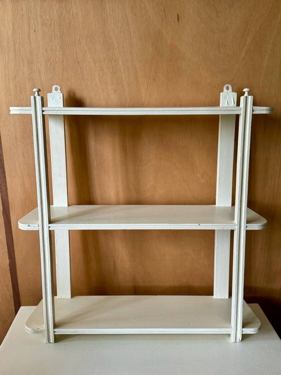 Early 20th century wooden wall shelf