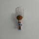 Mid-century glass and brown metal wall light, 1960, Italy