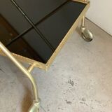 Brass and glass service trolley