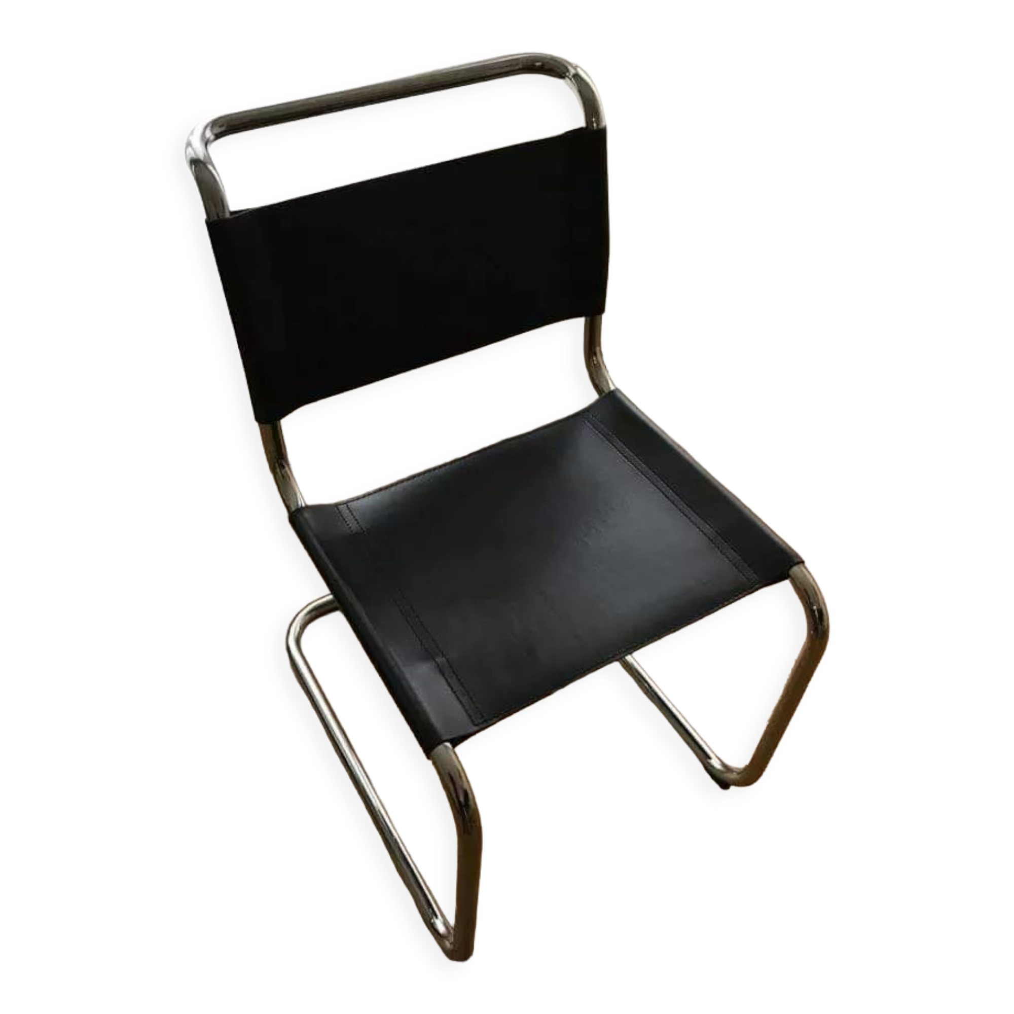 Model B33 chair in black leather