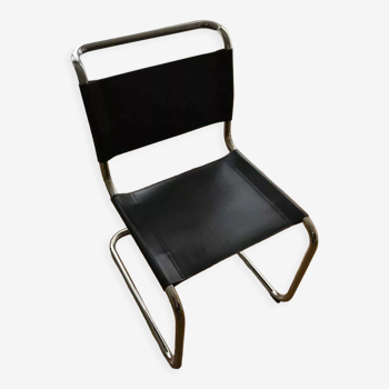 Chair model b33 in black leather