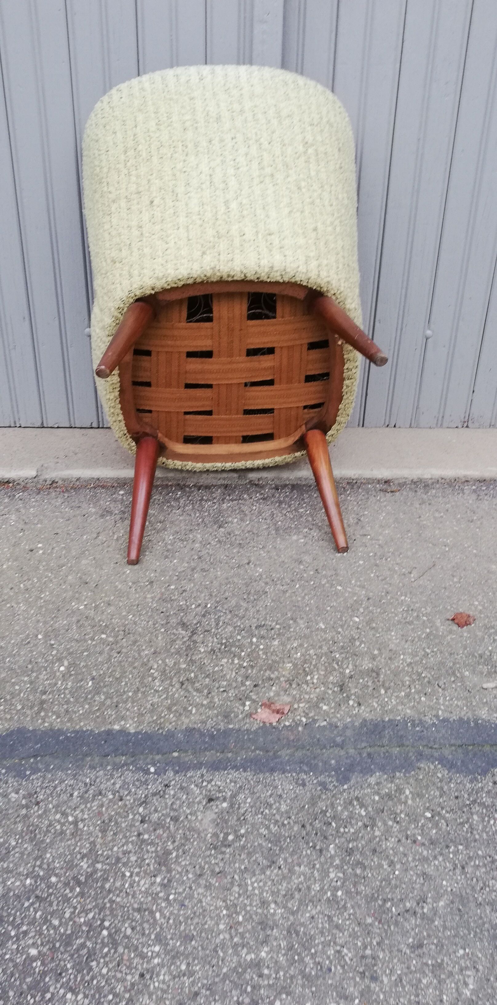 Vintage armchair beige fabric