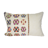 White Turkish Kilim cushion cover