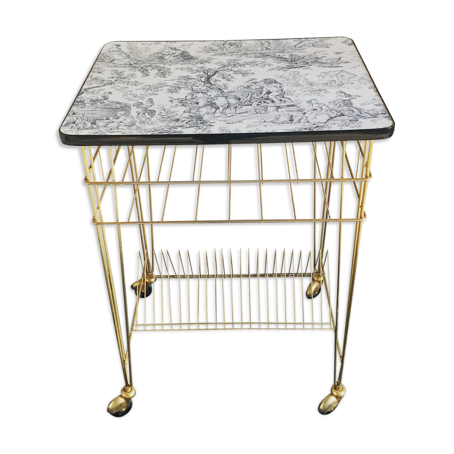 Vintage brass vinyl holder