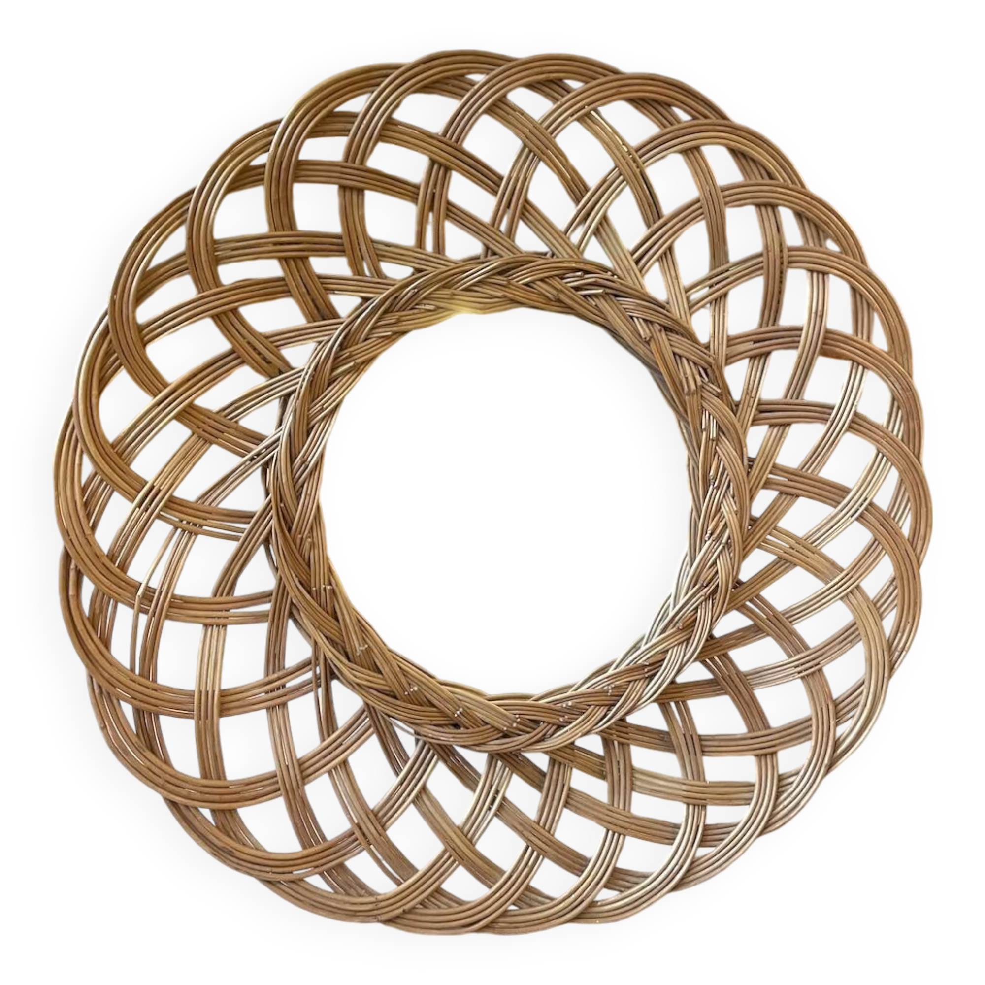 Rattan sun mirror