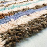 Moroccan Berber rug Boujaad ecru with multicolored patterns 305x212cm