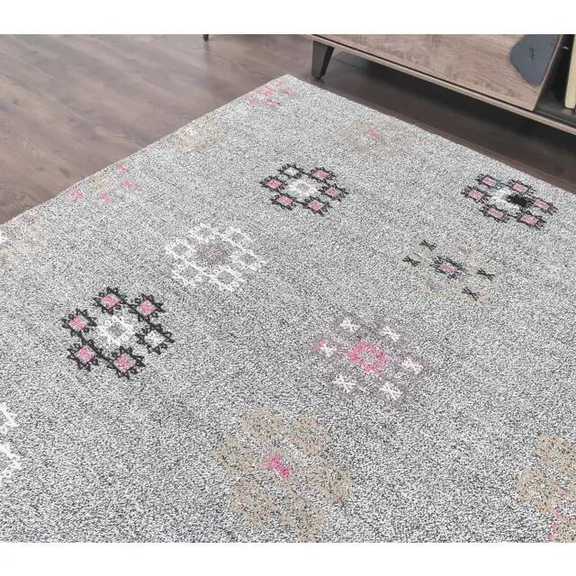 Vintage Kilim Turkish Hand-Knotted Colorful Rug 191x248