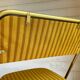 Set of 4 vintage Lafuma CHANTAZUR folding chairs from the 70s in mustard.