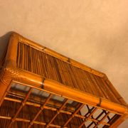 1980s bamboo and rattan bookshelf/shelf